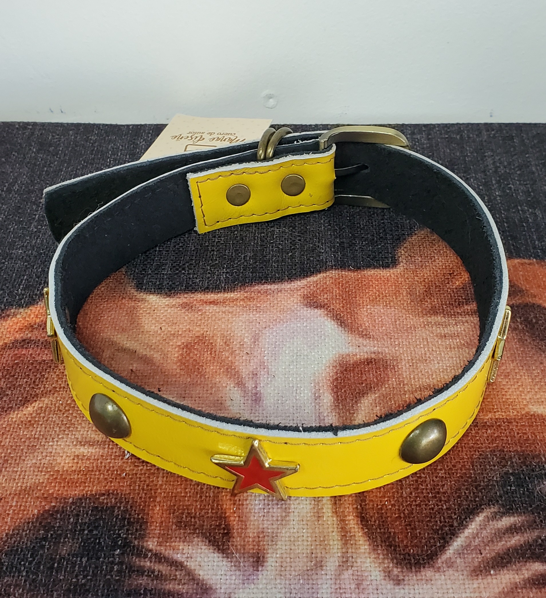 MANAO Collar de cuero para perros